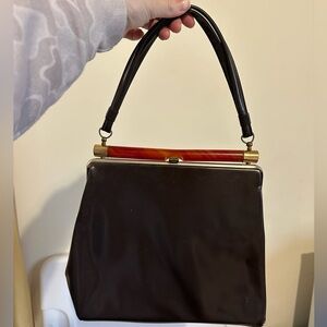 Vintage Angeles Handbag with Red Accent